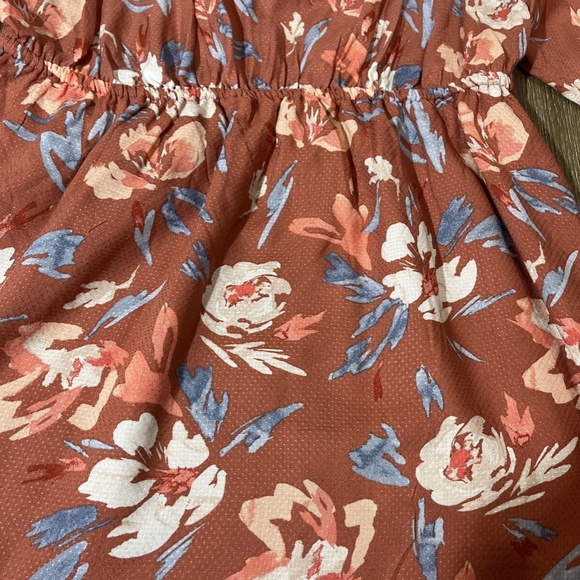 Isabel Maternity Woven Maternity Blouse Pink Floral maternity top Medium 1222 - Picture 3 of 12